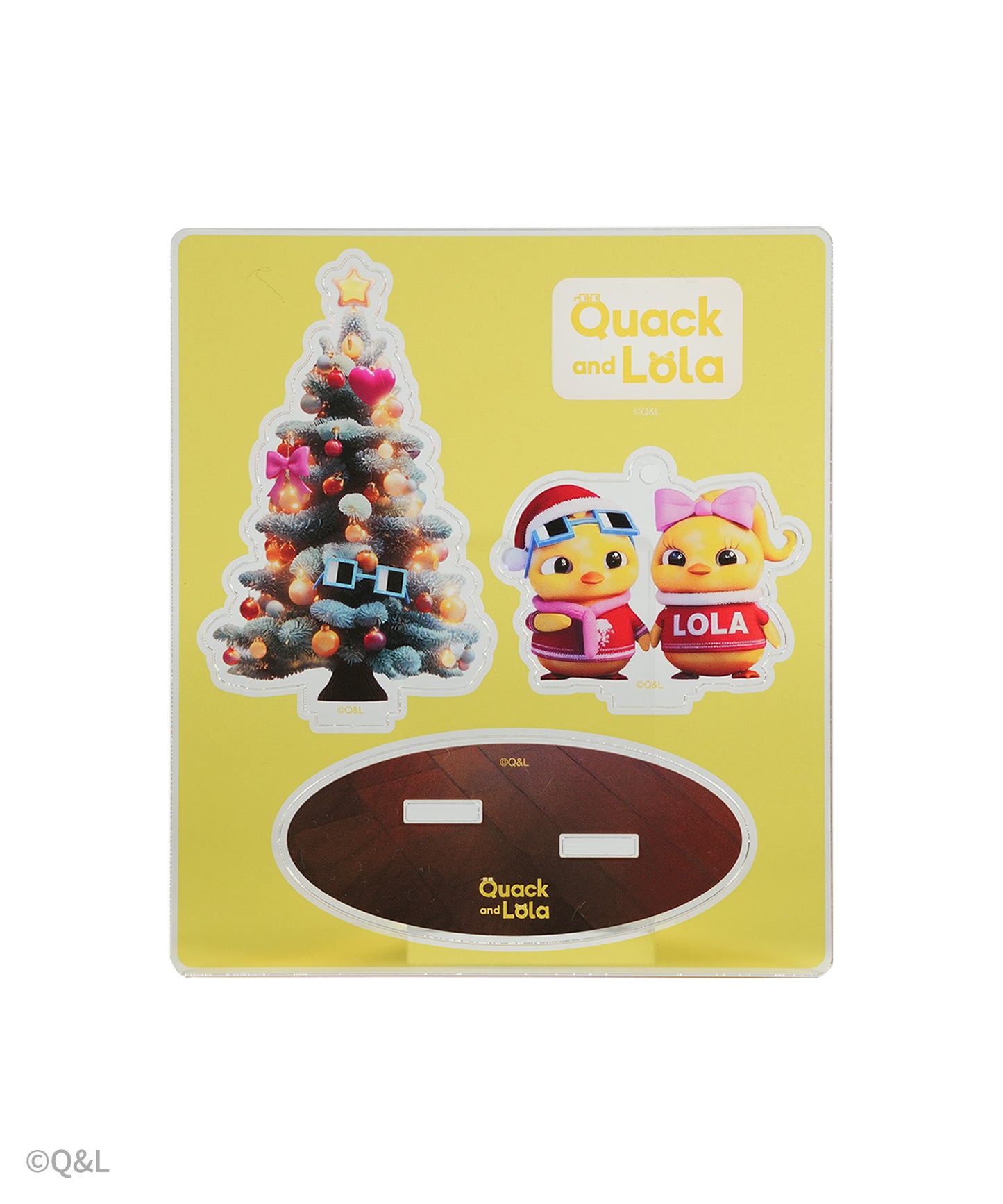 Holiday Acrylic Display, Keychain or Ornament, Quack and Lola