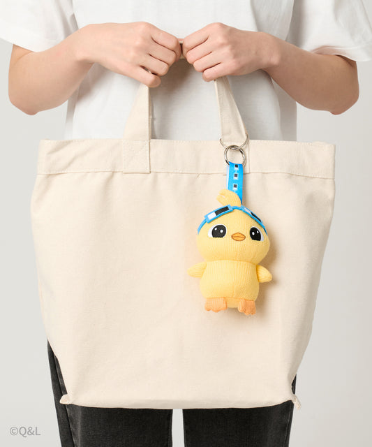 MeetQuack Quack Plush Keychain – Handmade Crochet Duck with Lanyard Ring