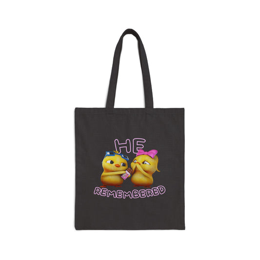 He Remembered Tote Bag