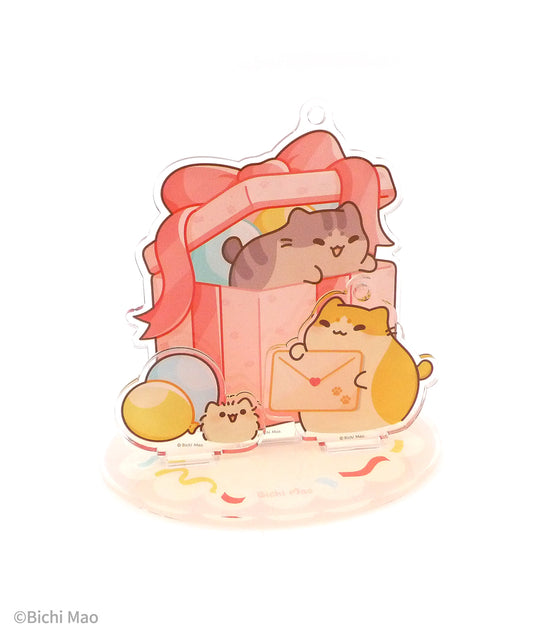 Holiday Acrylic Display, Keychain or Ornament, Bichi Mao