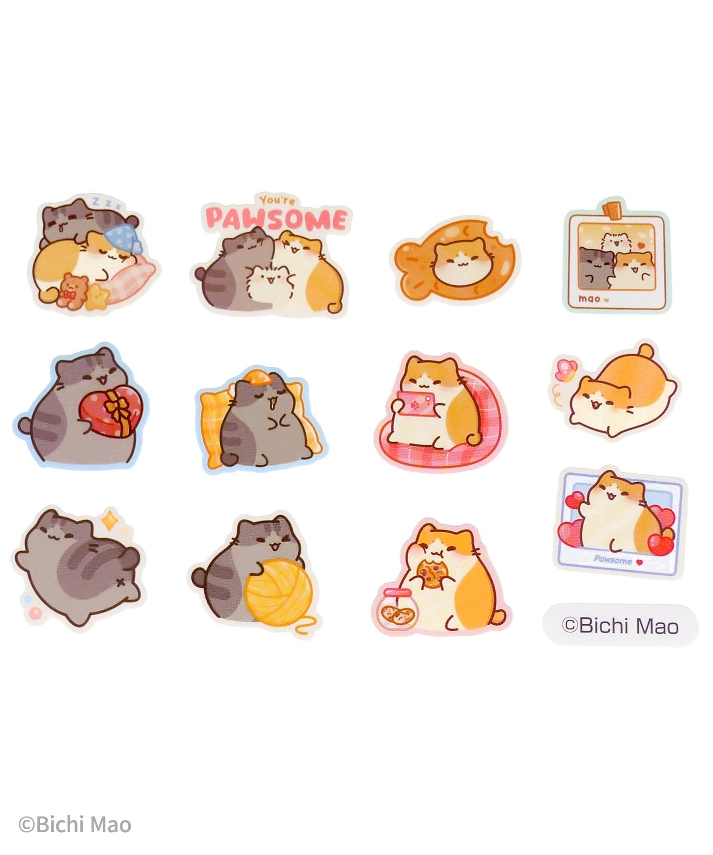 Bichi Mao Official Merch - Sticker Set - Official Collectible Kawaii Stickers ☆
