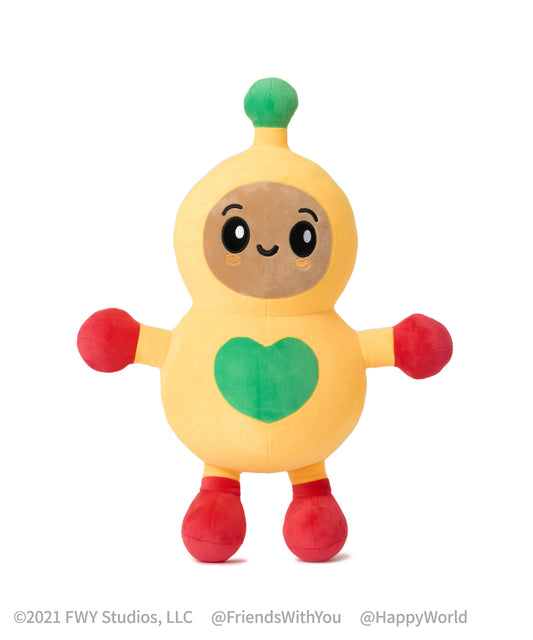 Peanut Butter Plush Toy ♪ Happy World | Soft Stuffed Animal, Cute Character Plush