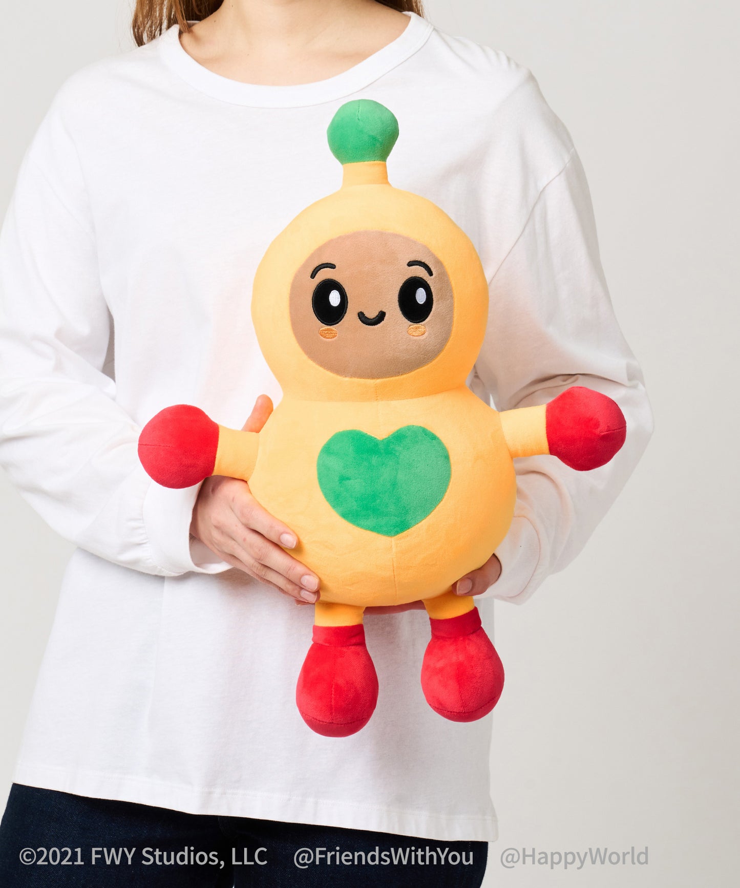 Peanut Butter Plush Toy ♪ Happy World | Soft Stuffed Animal, Cute Character Plush