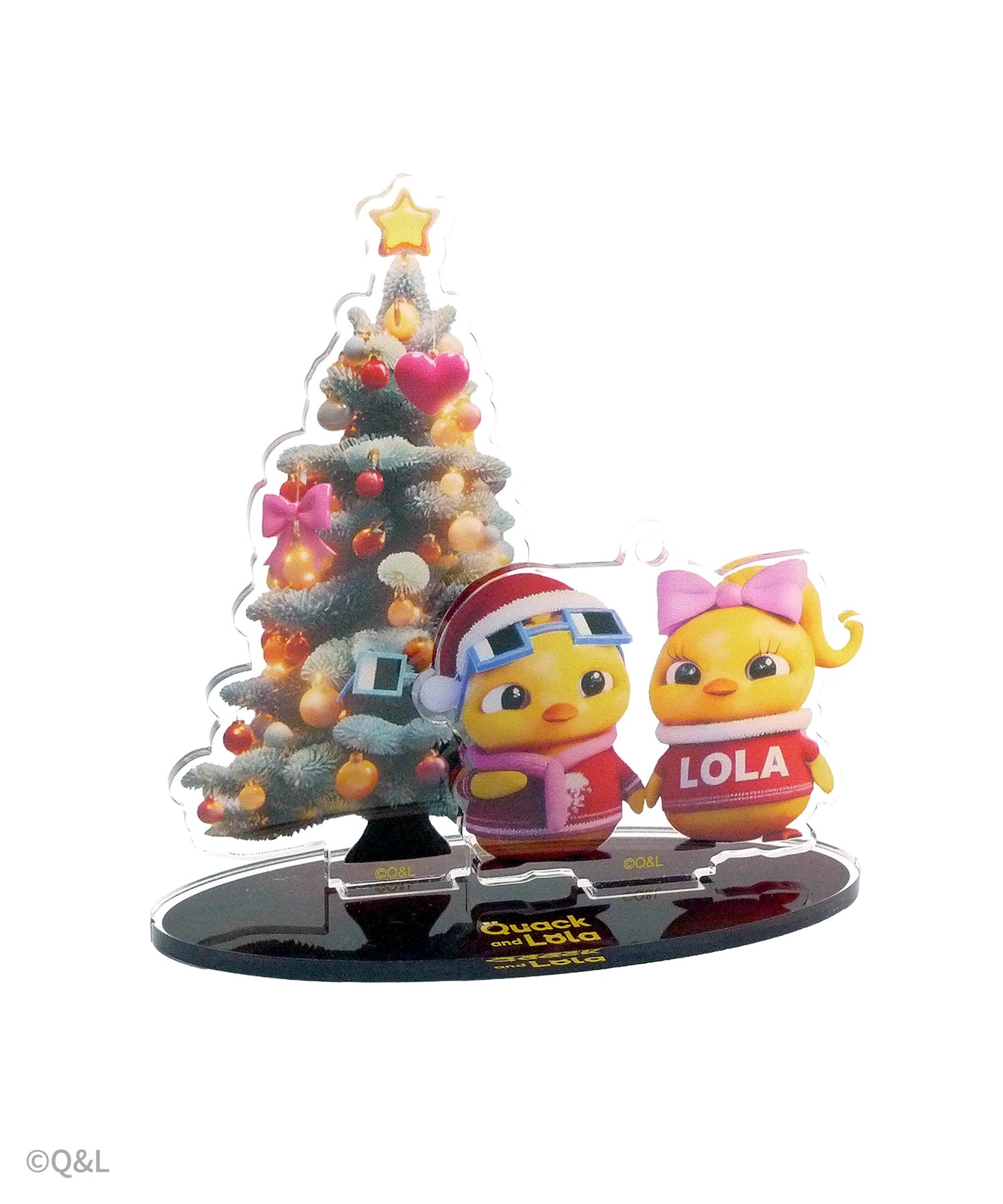 Holiday Acrylic Display, Keychain or Ornament, Quack and Lola