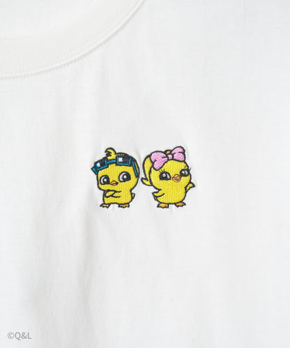 Quack & Lola Embroidered White T-Shirt
