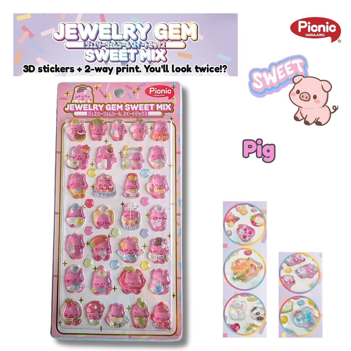 Jewelry Gem Stickers - Sweet Mix