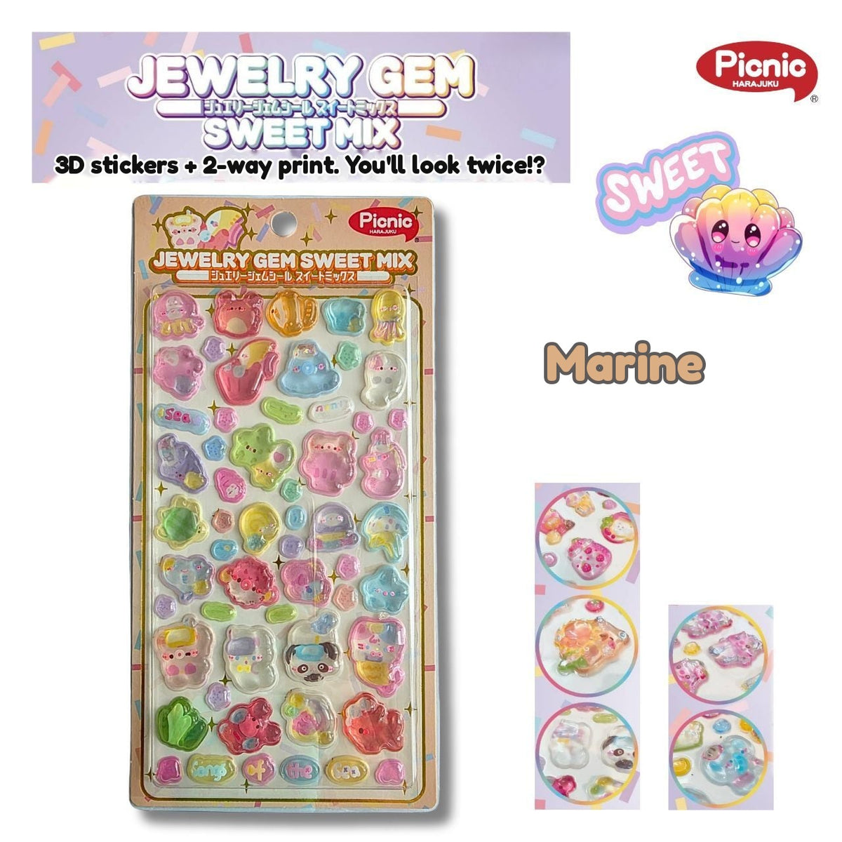 Jewelry Gem Stickers - Sweet Mix