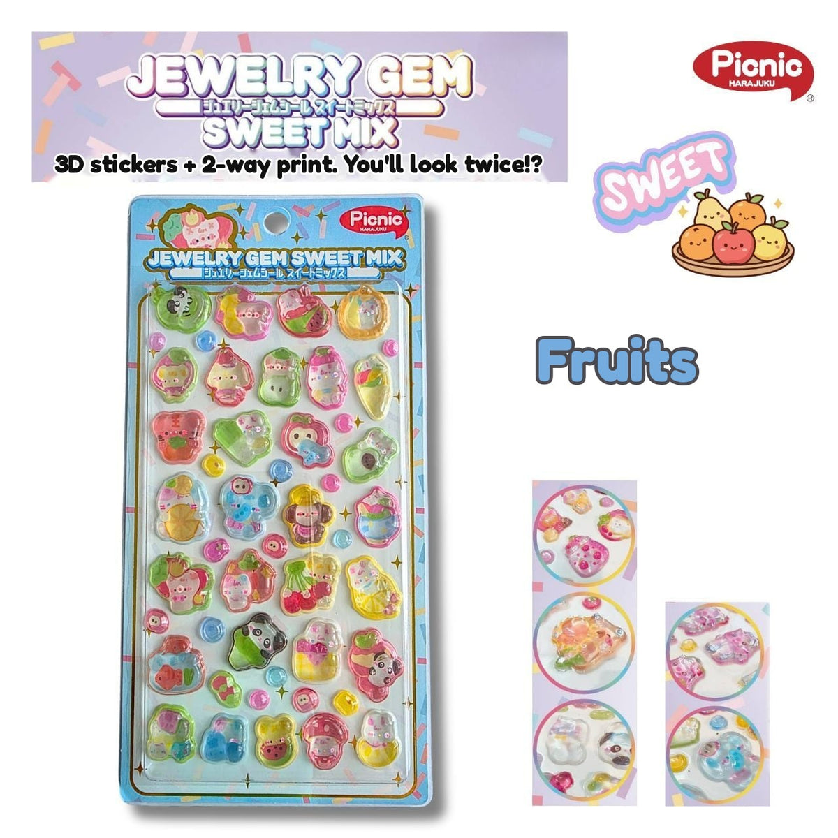 Jewelry Gem Stickers - Sweet Mix